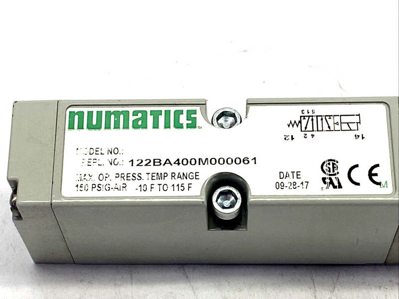 Numatics 122BA400M000061 Solenoid Pilot Valve - Maverick Industrial Sales