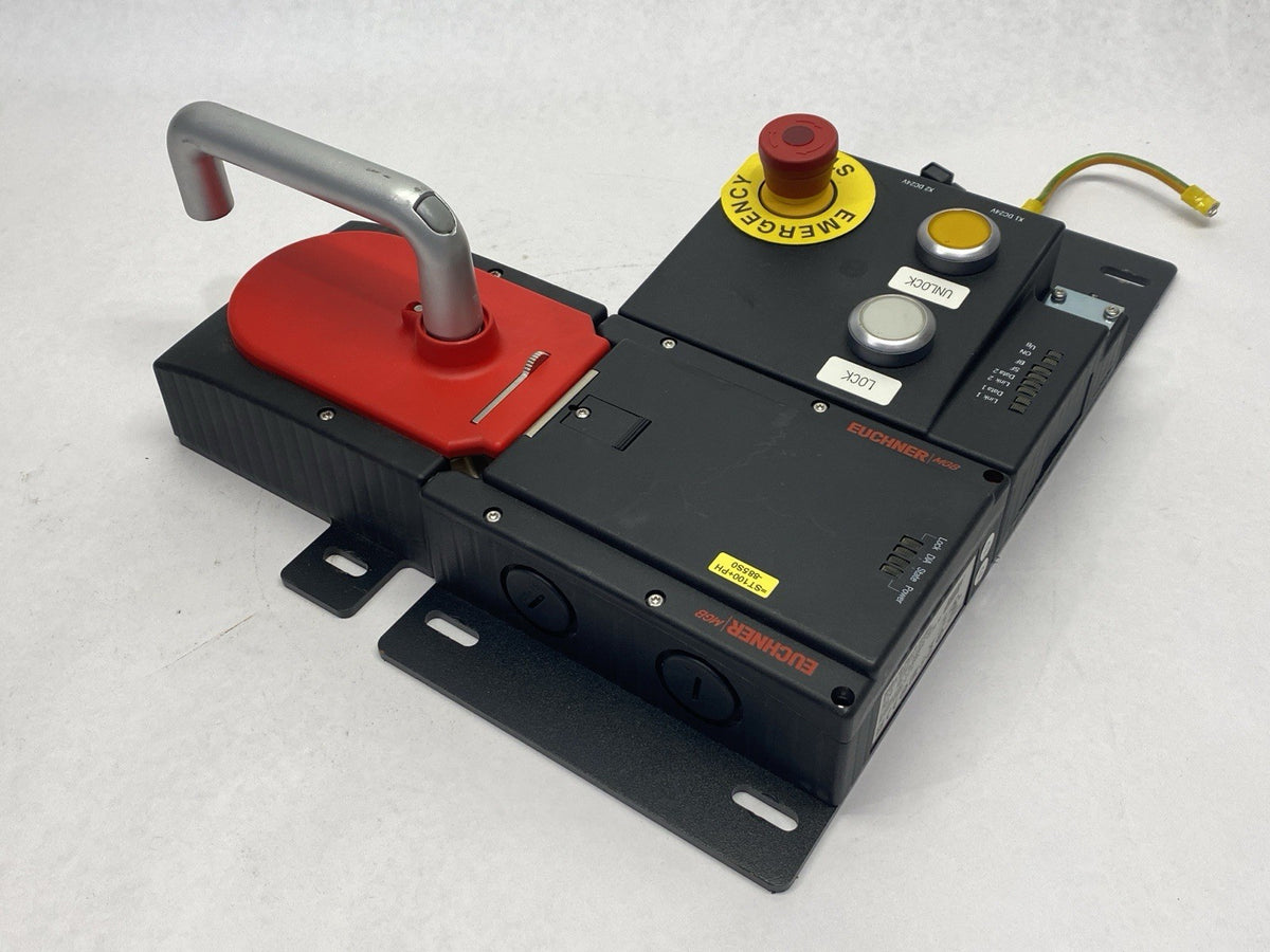 MGB-L1B-PNA-R-121851, MGB-H-AA1B1-R-114655 | Euchner MGB-L1B-PNA-R-121851 Multifunctional Gate Box w/ MGB-H-AA1B1-R-114655 - Used - Maverick Industrial Sales