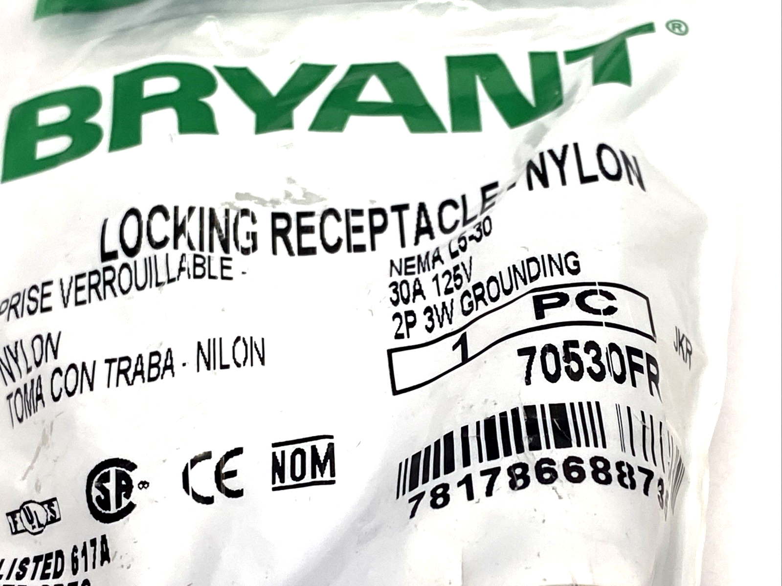70530FR | Bryant Locking Flush Receptacle, 30A 125V, 2-Pole L5-30R LOT OF 2 - New - Maverick Industrial Sales