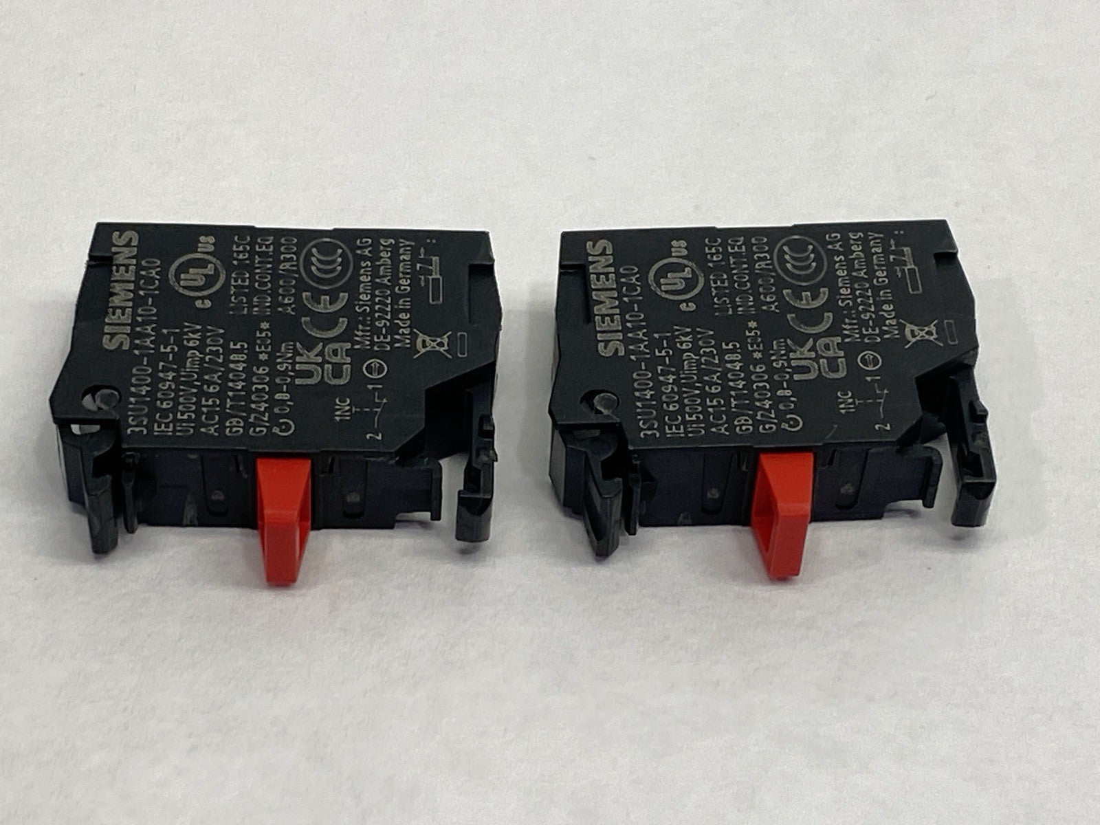 Siemens 3SU1400-1AA10-1CA0 Contact Module LOT OF 2 - Maverick Industrial Sales