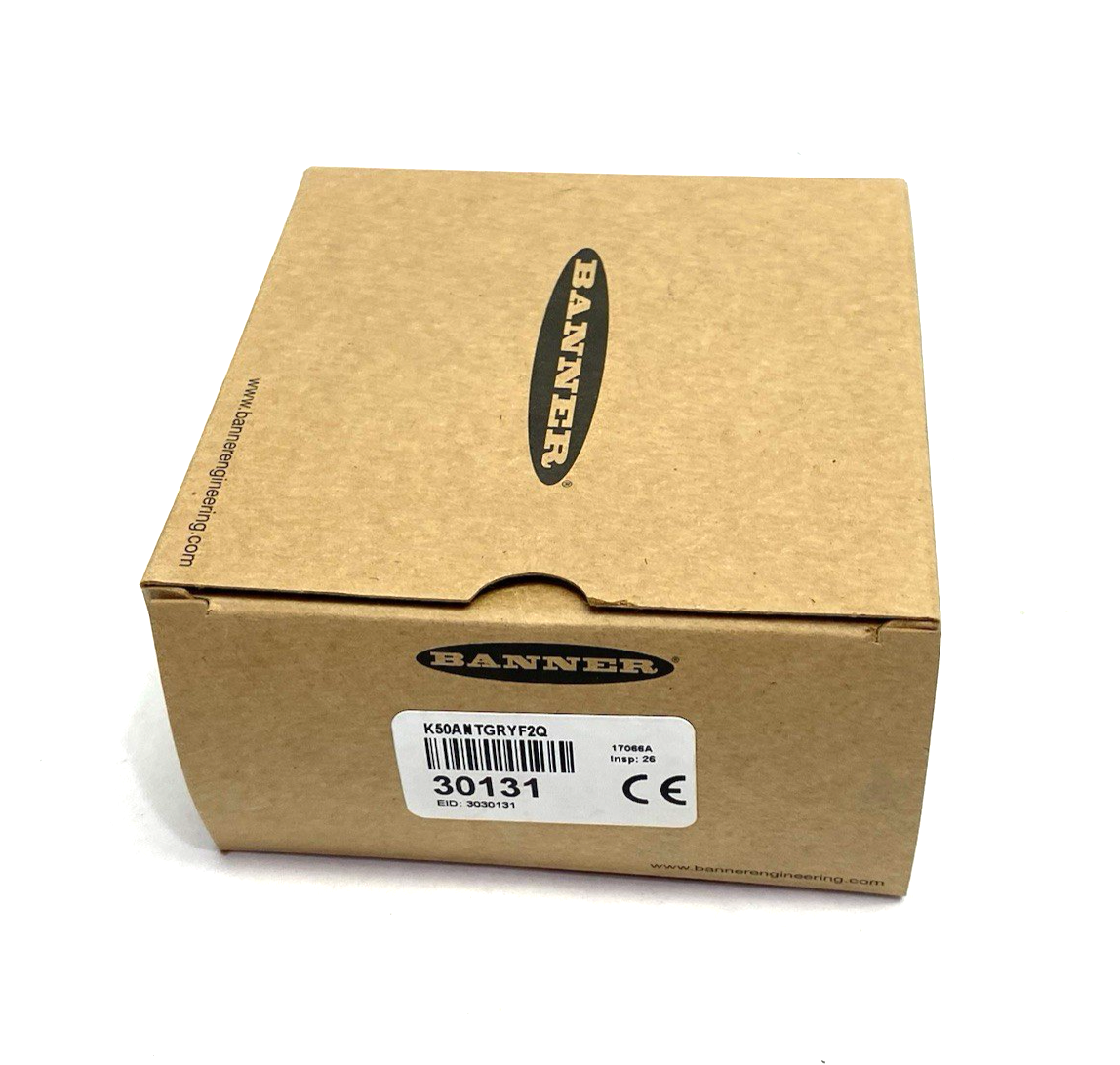 K50ANTGRYF2Q | Banner EZ-LIGHT 50mm Multi-Input Multi-Color Touch Button 30131 - New - Maverick Industrial Sales