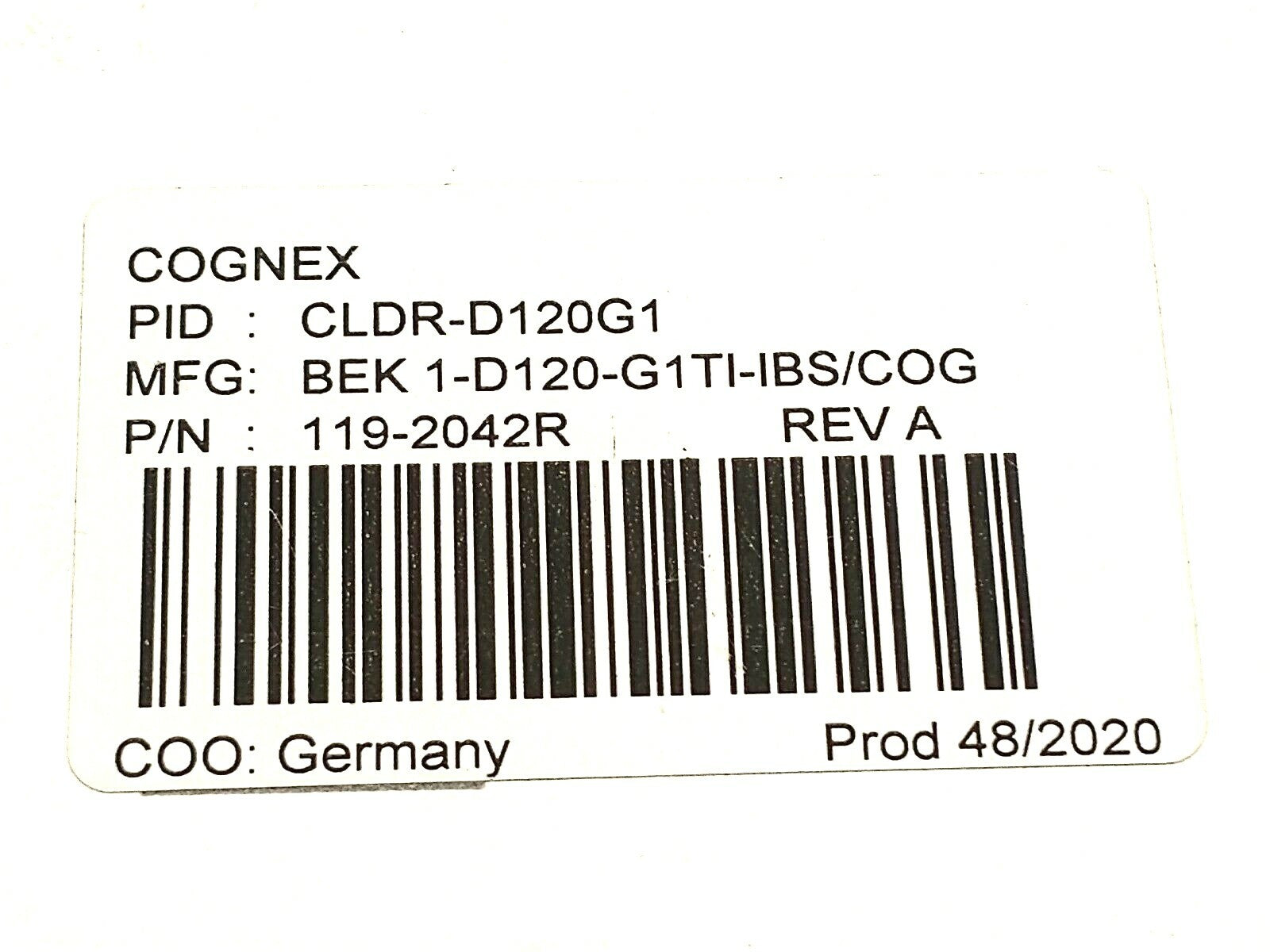 Di-Soric BEK 1-D120-G1TI-IBS Red LED Dark Field Light Cognex 119-2042R 10-35VDC - Maverick Industrial Sales