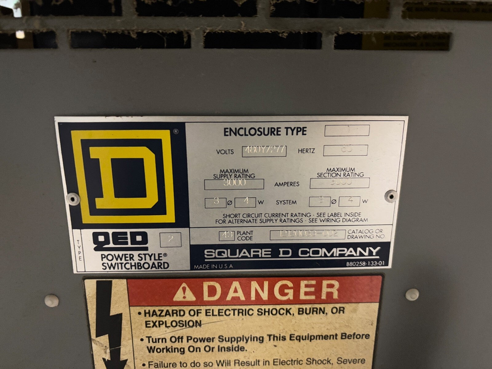 Square D QED 2 Power Style Switchboard 3000A PowerLogic Circuit Monitor BPO3630E - Maverick Industrial Sales