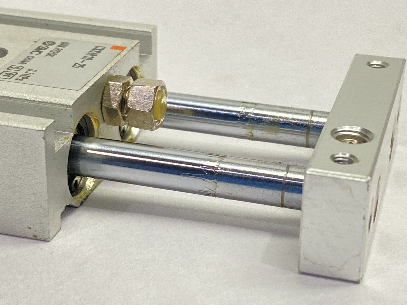 CXSM10-25 | SMC Dual Rod Guided Pneumatic Cylinder 10mm Bore 25mm Stroke - Used - Maverick Industrial Sales