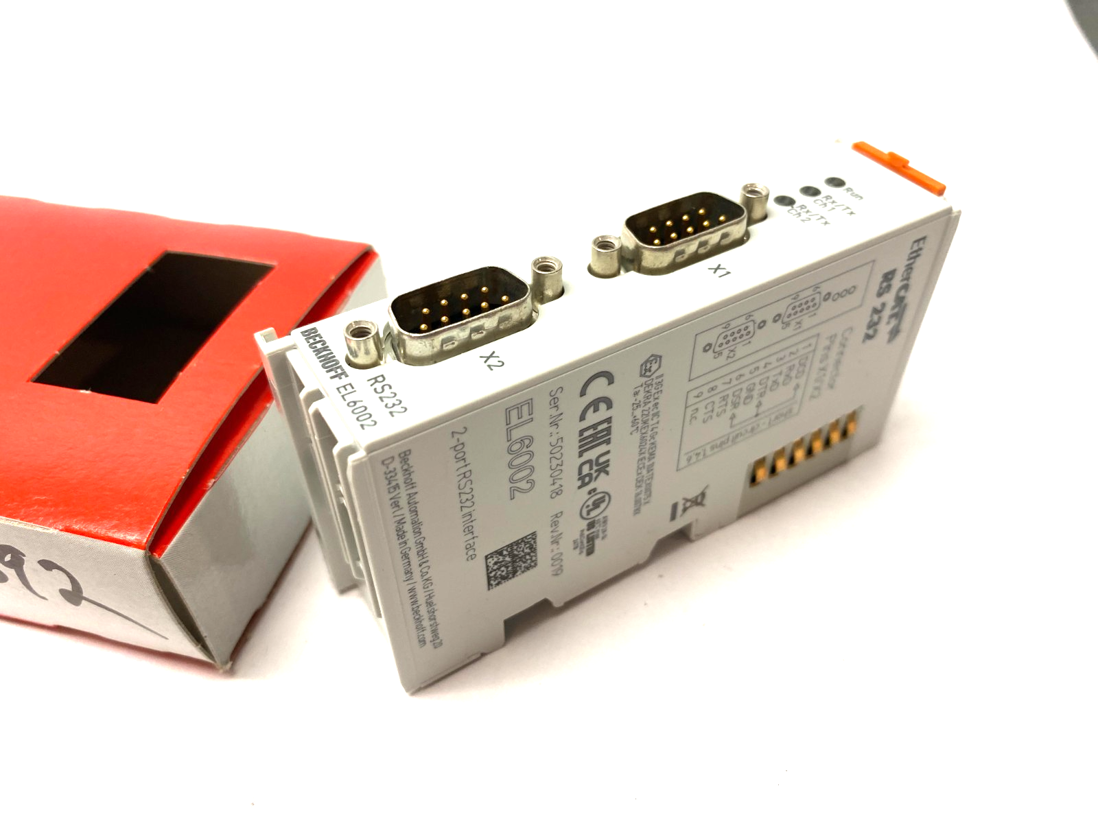 Beckhoff EL6002 EtherCAT RS232 Interface Module 2-Port - Maverick Industrial Sales