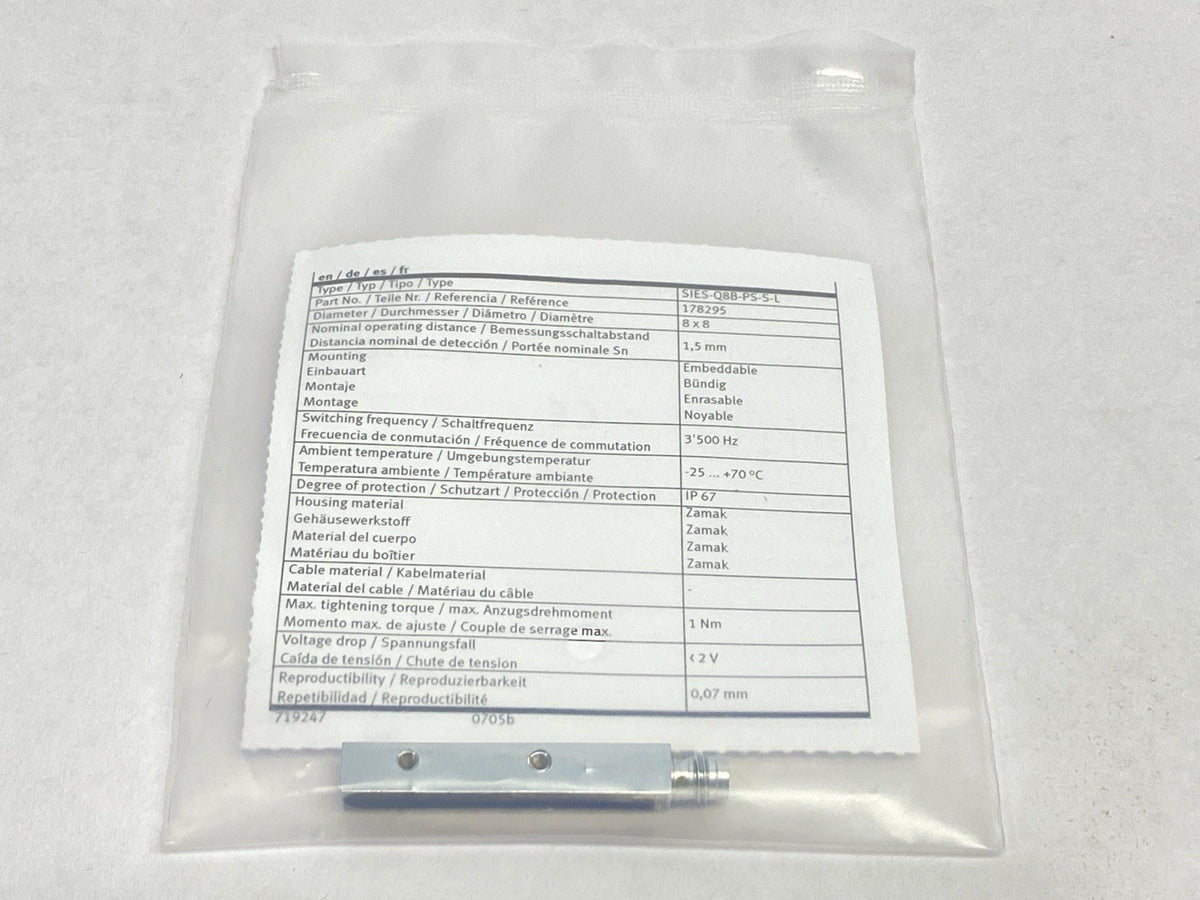 Festo SIES-Q8B-PS-S-L Proximity Sensor 178295 - Maverick Industrial Sales