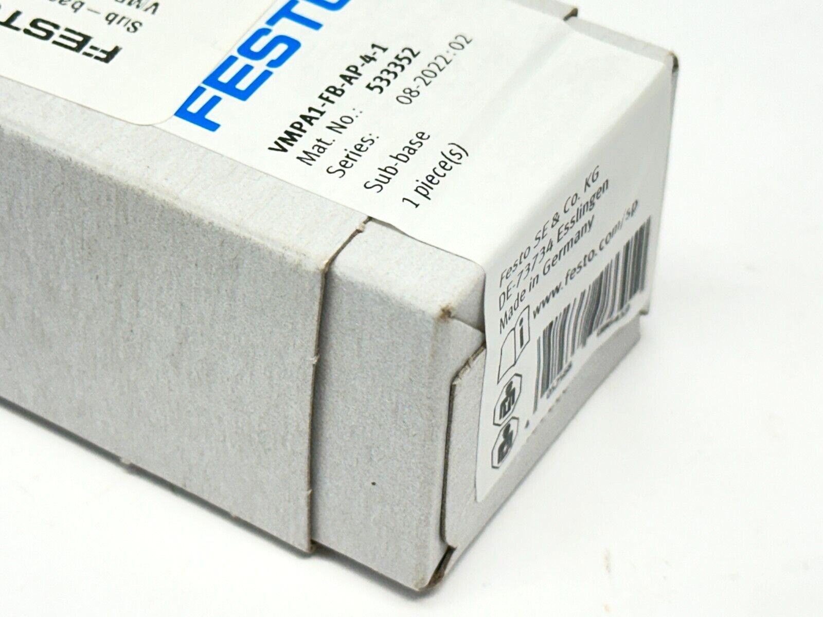Festo VMPA1-FB-AP-4-1 Pneumatic Manifold Sub Base 4-Position 533352 - Maverick Industrial Sales