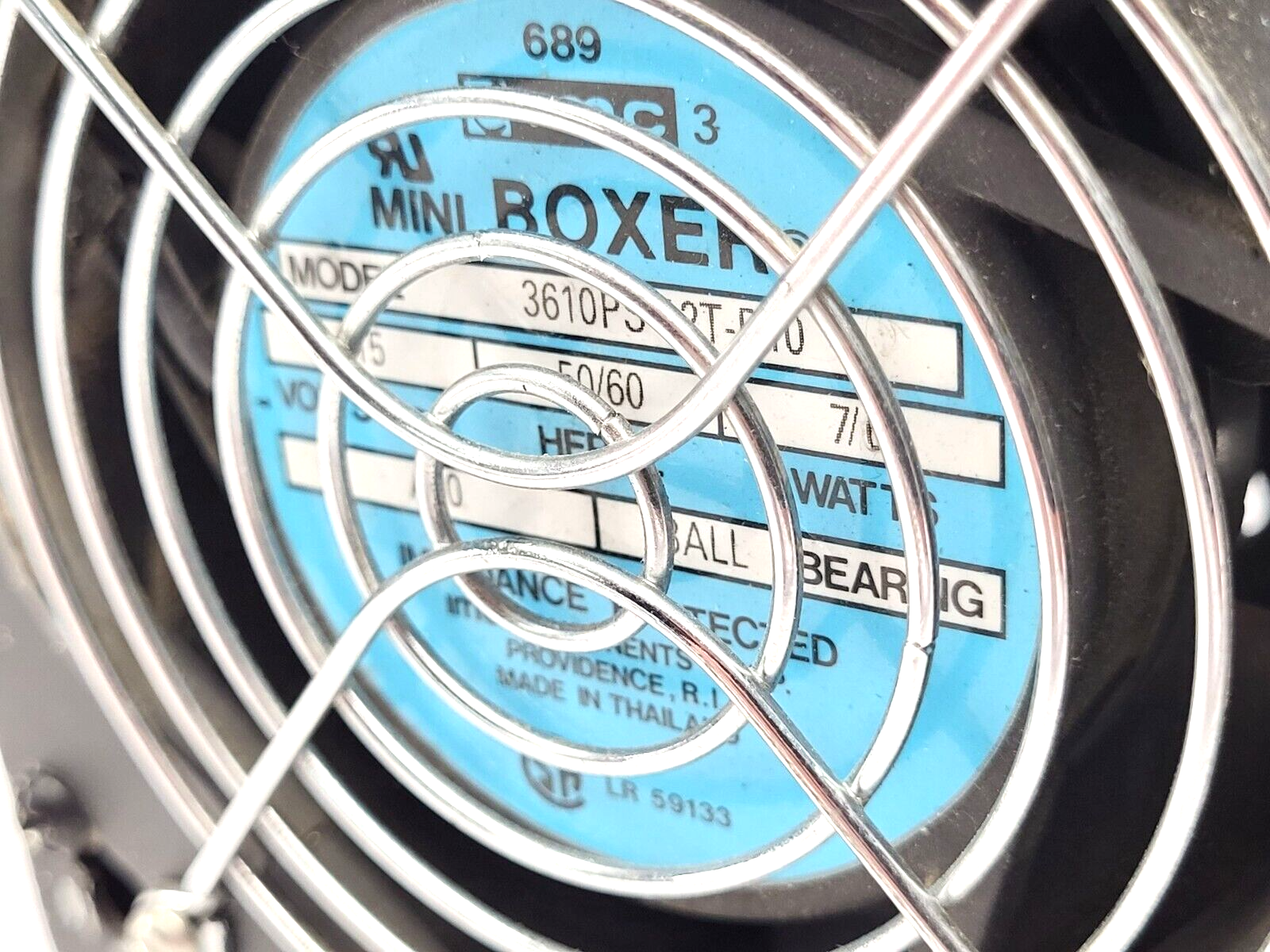 IMC 3610PS-12T-B10 Mini Boxer Ball Bearing Fan w/ Enclosure 50/60Hz 115V 7/6W - Maverick Industrial Sales