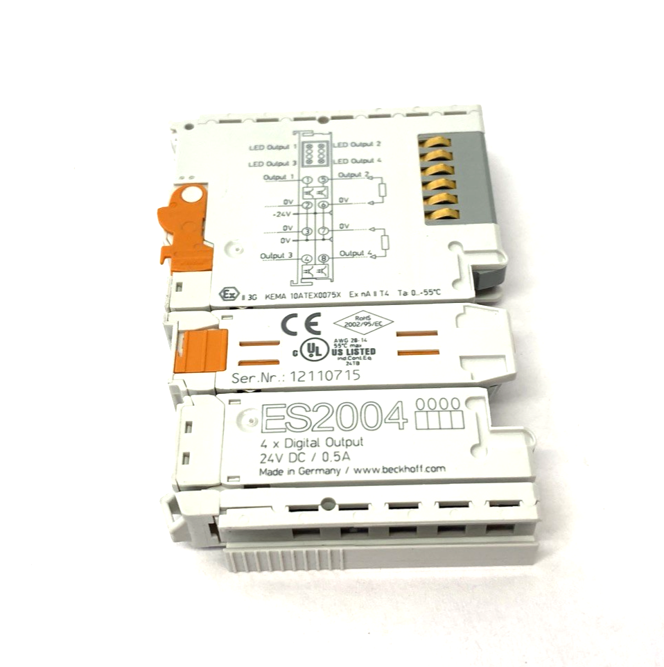 Beckhoff ES2004 EtherCAT Terminal, 4-channel Digital Output, 24 V DC, 0.5 A - Maverick Industrial Sales