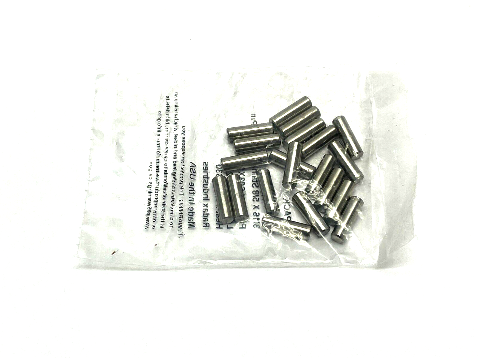 18-8 Stainless Steel Dowel Pin 3/16" Diameter 5/8" Long PKG OF 40 - Maverick Industrial Sales