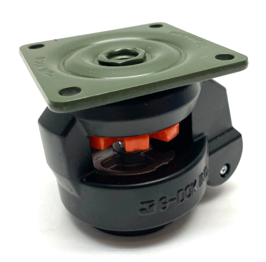 Foot Master GD-60-F-NYN-FBL Mounted Swivel Leveling Caster 50mm BOX OF 4 - Maverick Industrial Sales