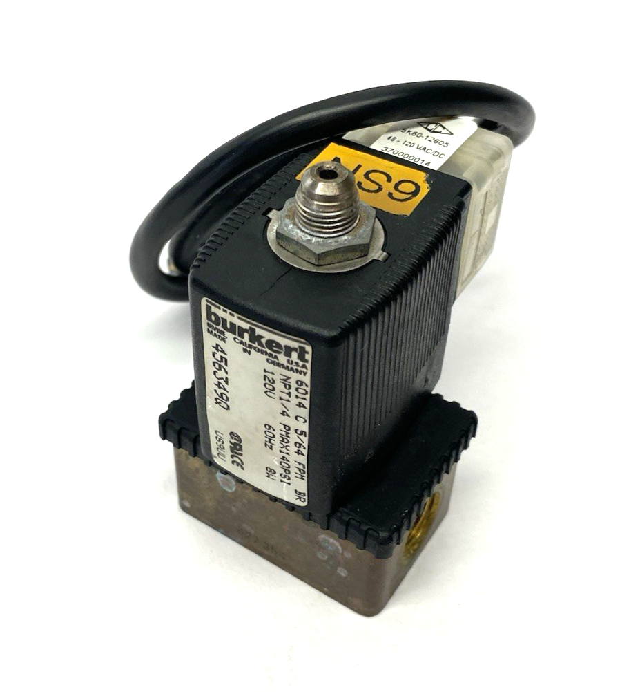 Burkert 6014 C 5/64 FPM BR NPT1/4 Direct Acting 2-Way Plunger Valve - Maverick Industrial Sales