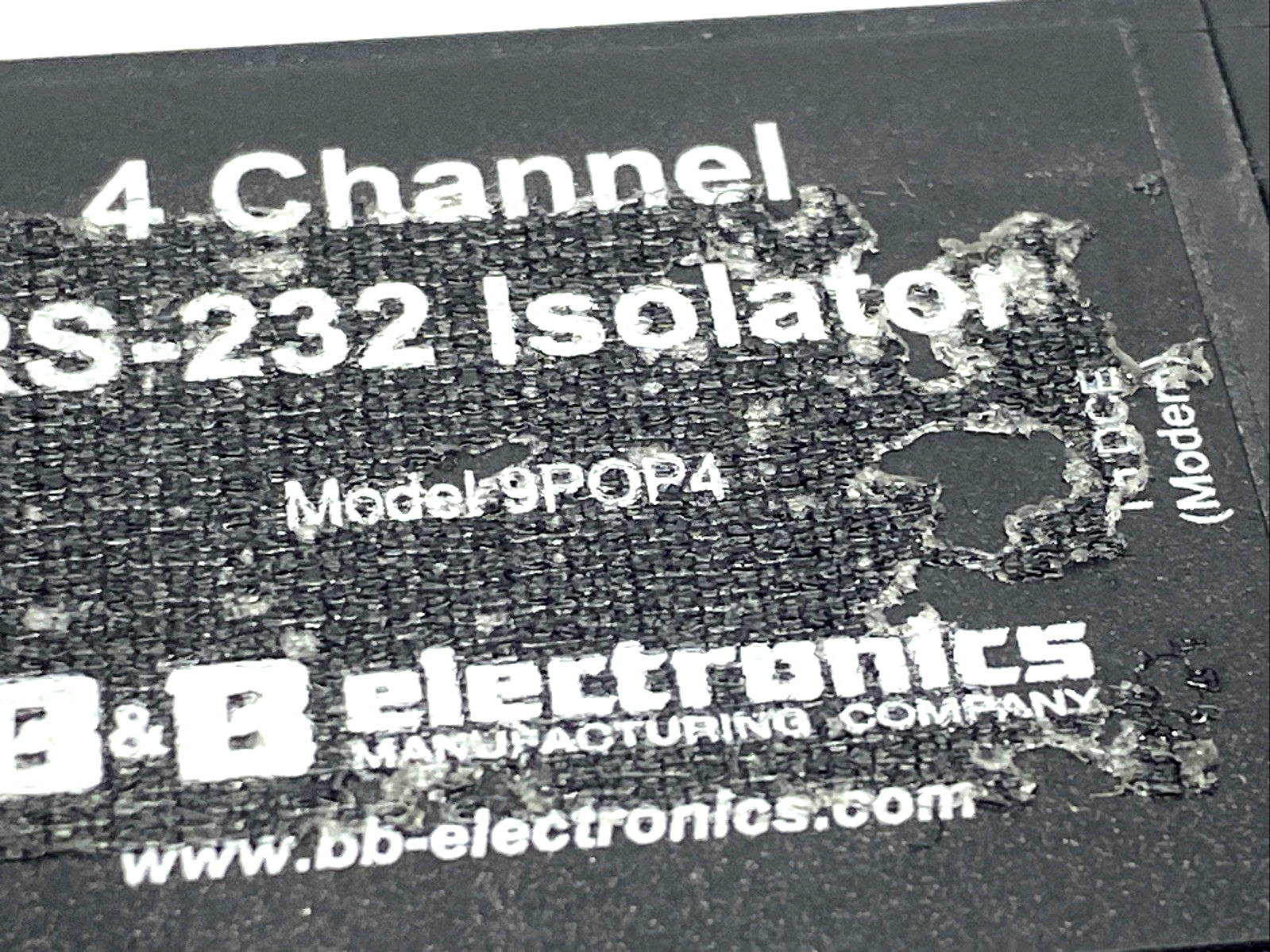 B&B Electronics 9POP4 4-Channel RS-232 Isolator 9-Pin DB9 Male To Female - Maverick Industrial Sales