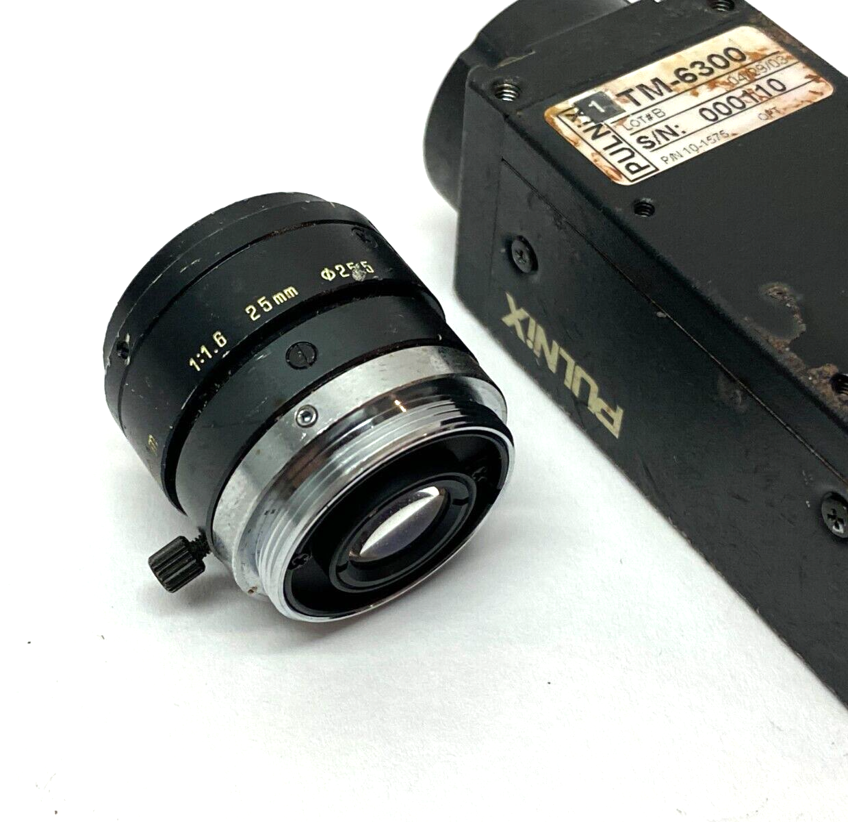 Pulnix TM-6300 Monochrome Full-Frame Shutter Camera 10-1575 w/ Lens - Maverick Industrial Sales