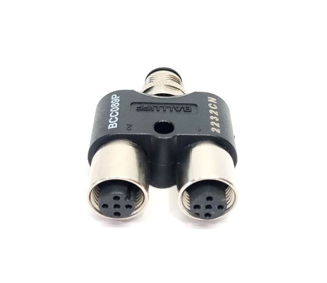 Balluff BCC089P Tee Connector, M12 4-Pin M12 5-Pin, BCC M415-M415-M415-U0003-000 - Maverick Industrial Sales