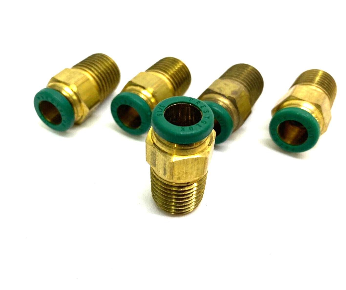 Parker W68PL-5-4 Prestolok Push-to-Connect Fitting 5/16" OD LOT OF 5 NO SEALANT - Maverick Industrial Sales