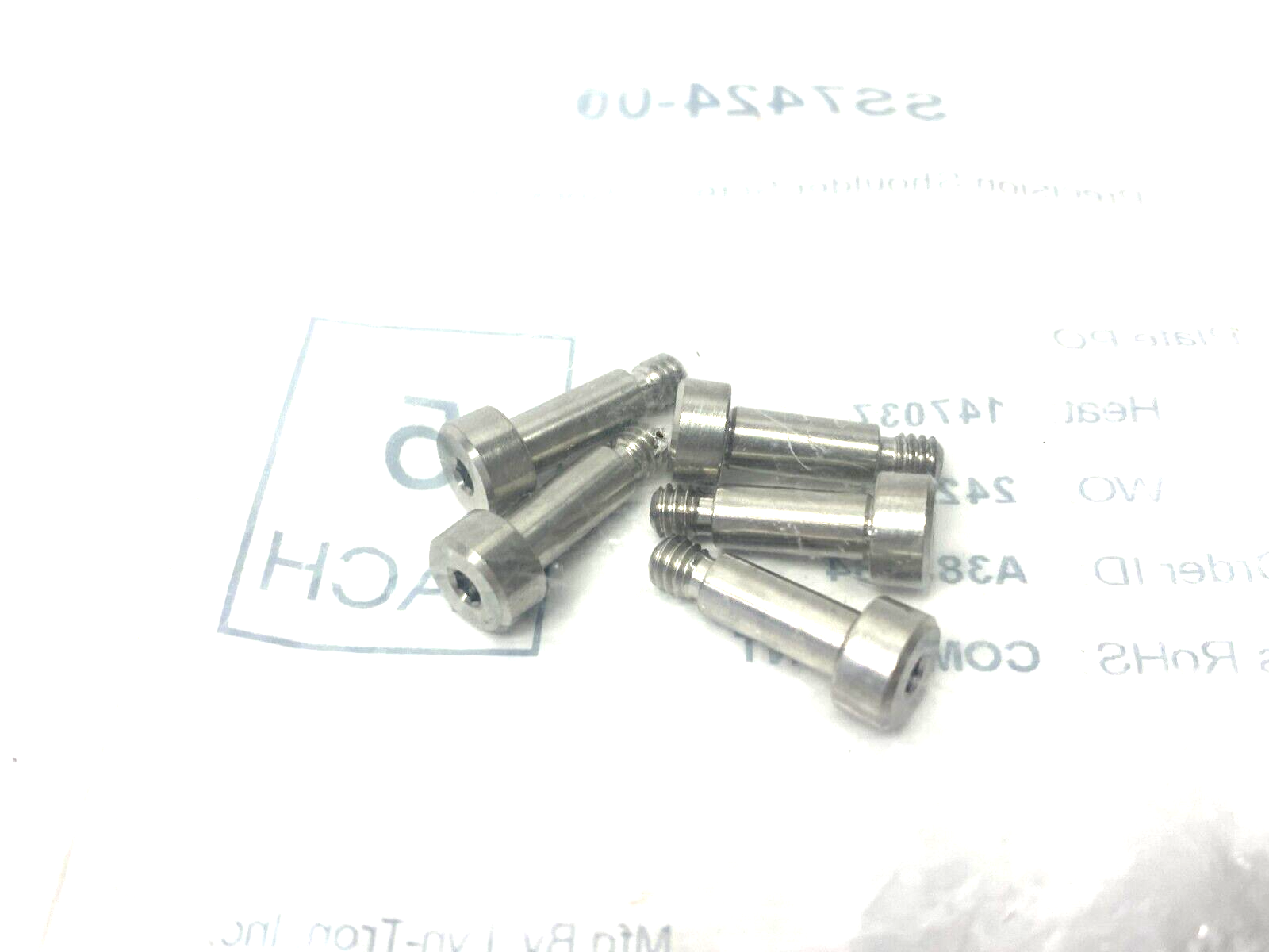 Lyn-Tron SS7424-00 Precision Socket Head Shoulder Screw PKG OF 5 - Maverick Industrial Sales