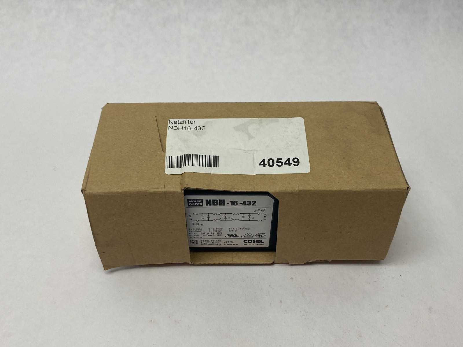 Cosel NBH-16-432 Power Line Noise Filter - Maverick Industrial Sales