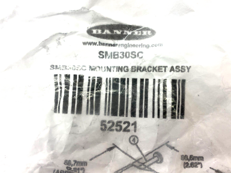 Banner SMB30SC Split-Clamp Sensor Mounting Bracket Assembly Black 52521 - Maverick Industrial Sales