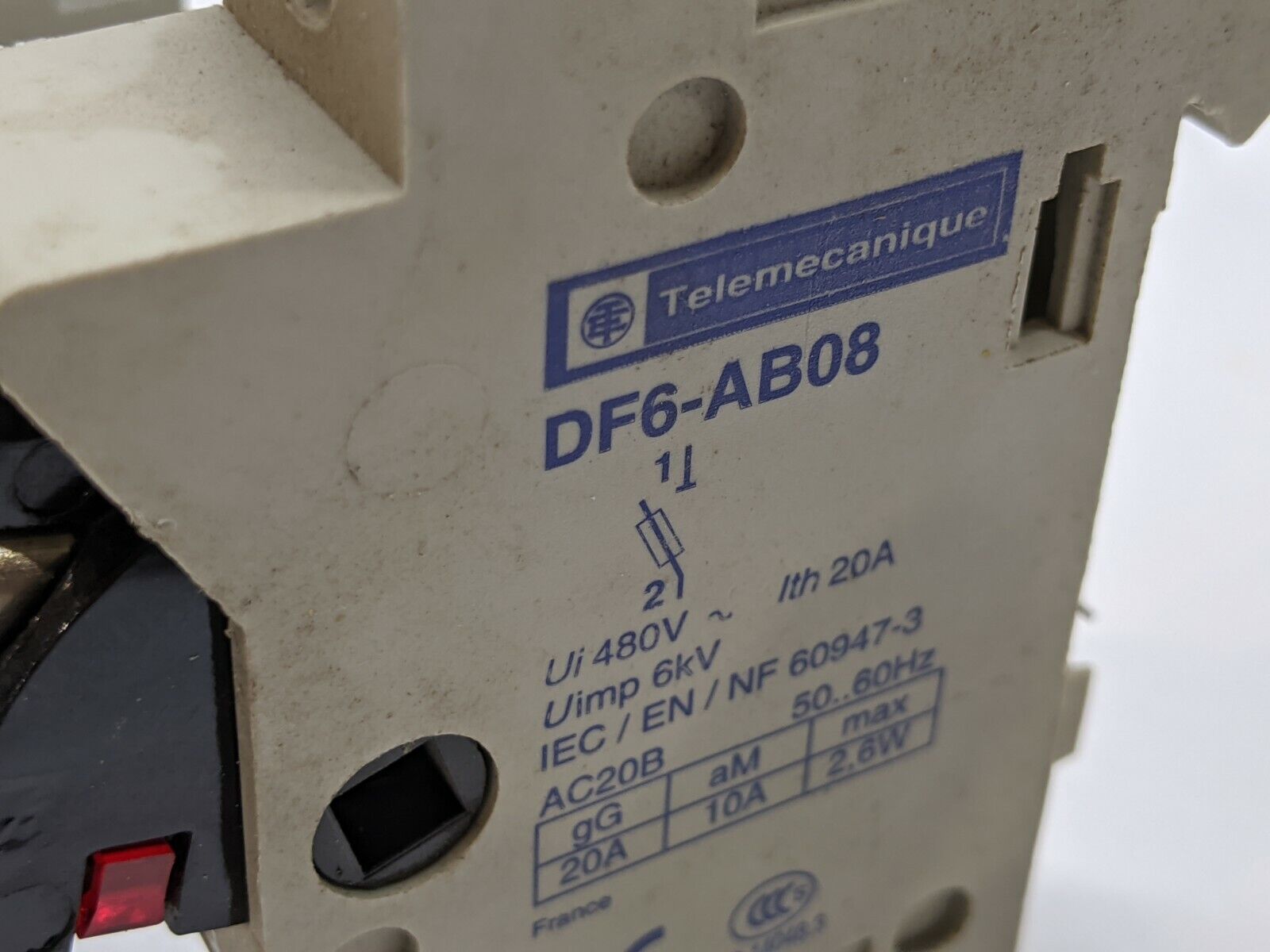 Telemecanique DF6-AB08 Fuse Holder 20A LOT OF 2 - Maverick Industrial Sales