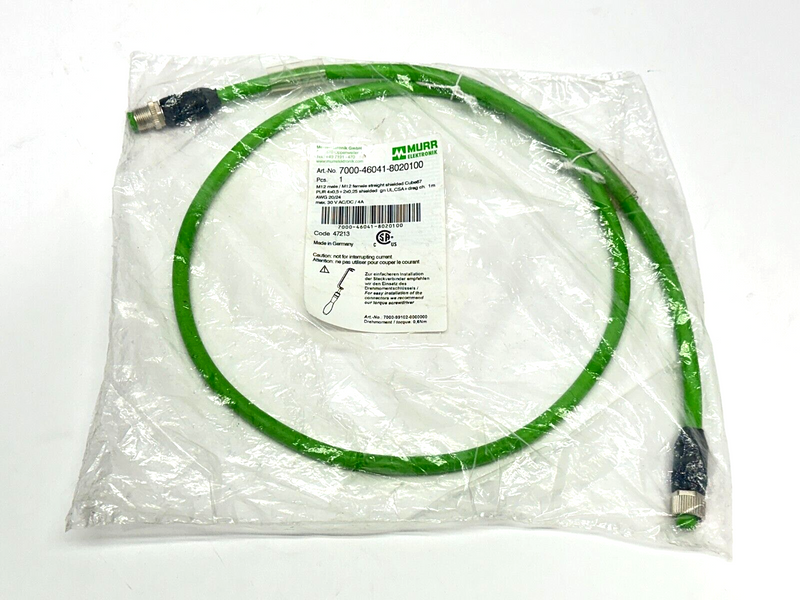 Murr Elektronik 7000-46041-8020100 Sensor Cordset M/F M12 6-Pin 1m - Maverick Industrial Sales