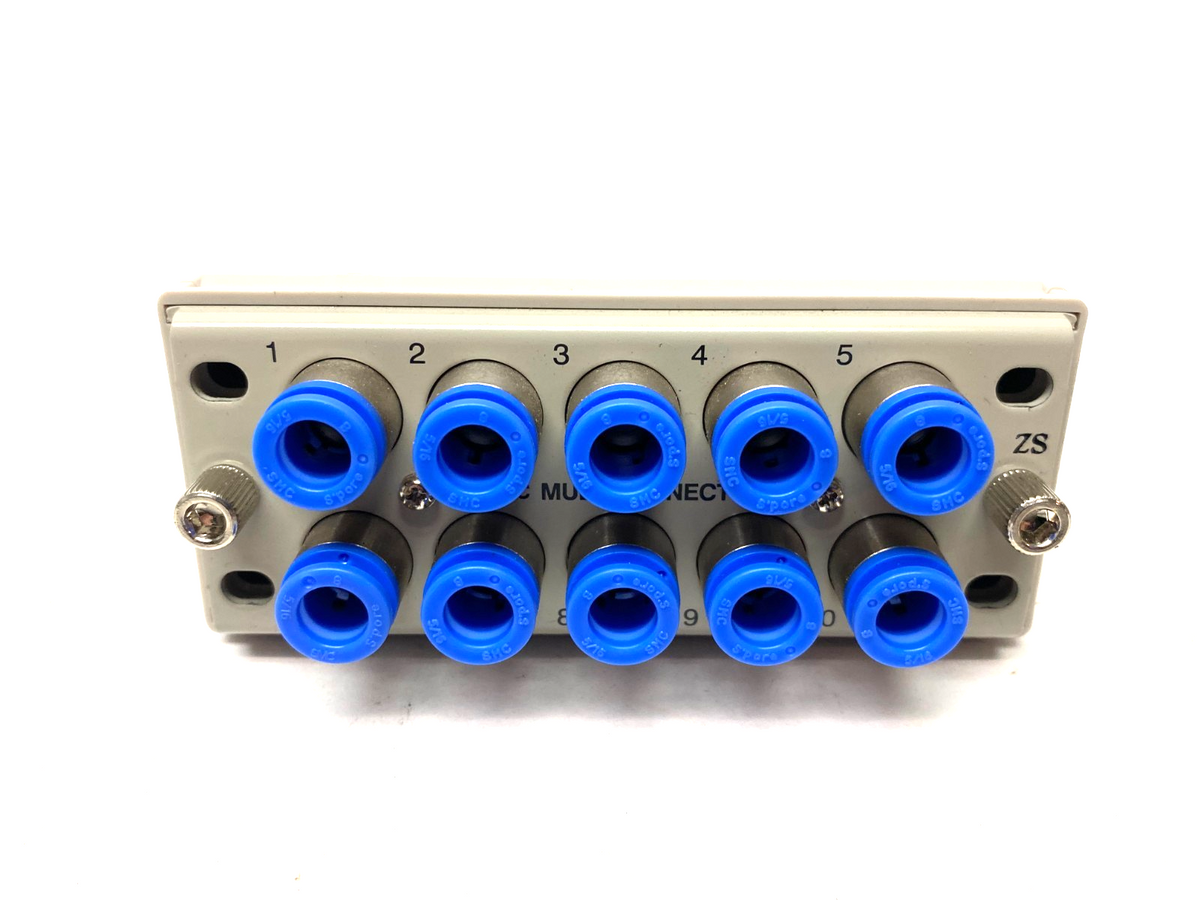 SMC KDM10-08 Multiconnector Pneumatic Manifold 10-Port 8mm - Maverick Industrial Sales