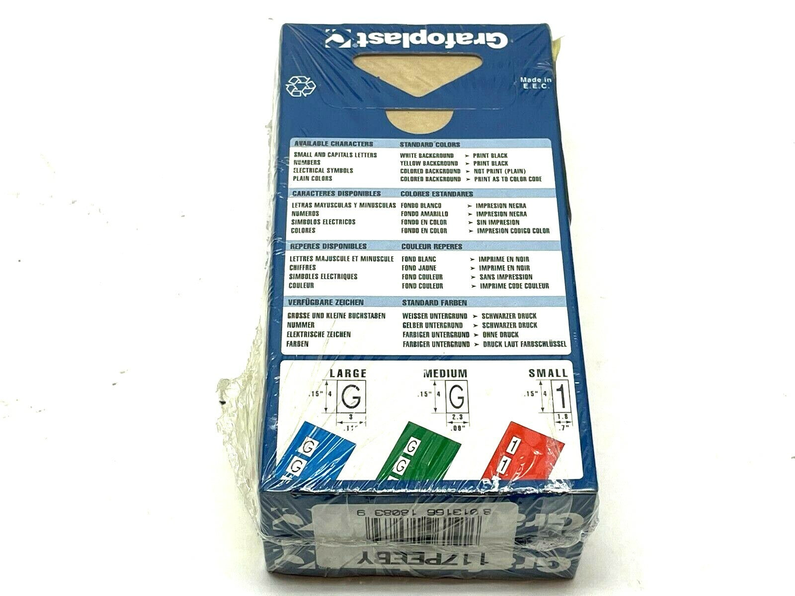 Grafoplast 117PEEBY Wiremarker Strips LOT OF 50 - Maverick Industrial Sales