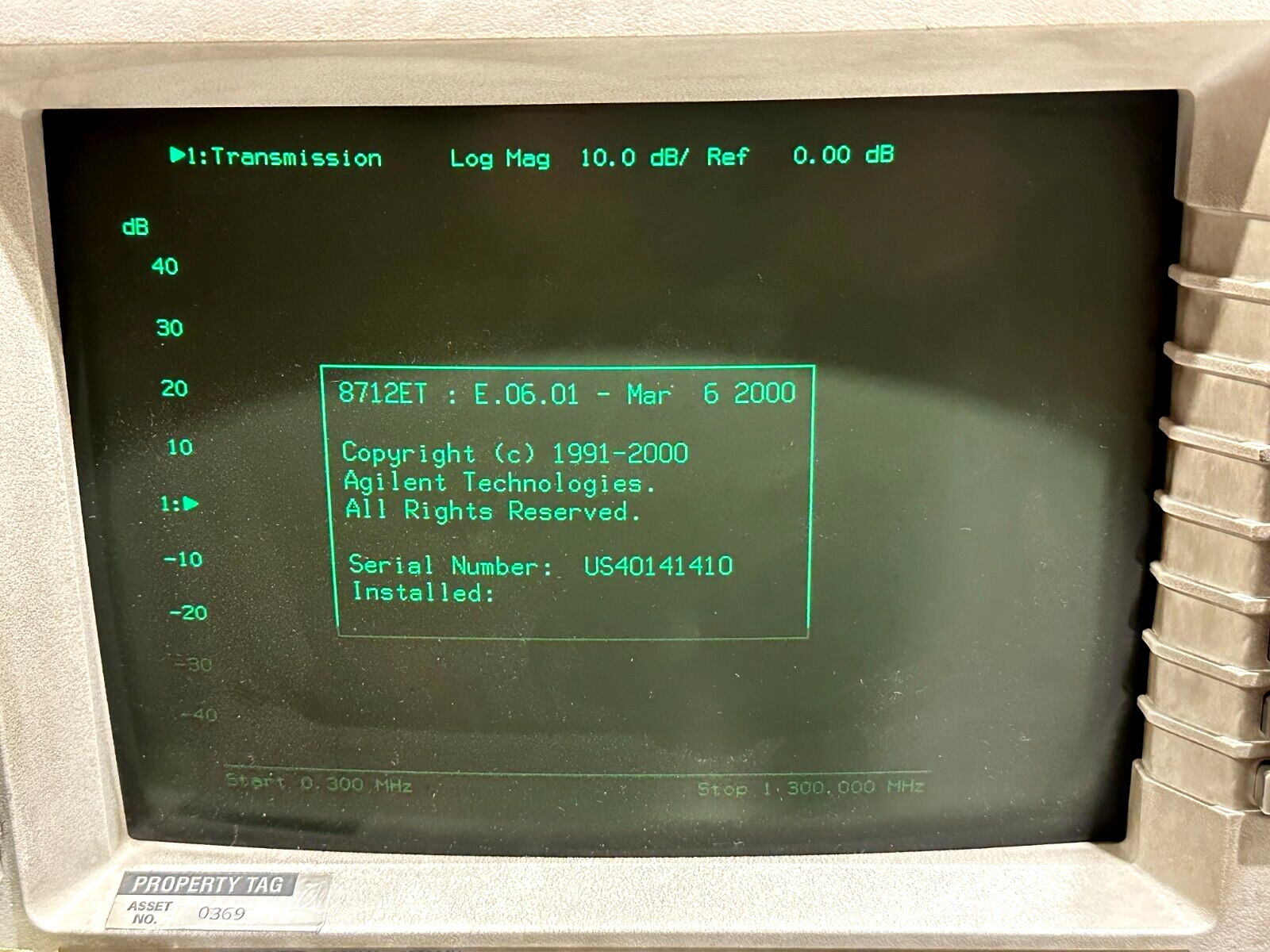Agilent 8712ET RF Network Analyzer 300kHz - 1300MHz w/ EEPROM, ERROR/BAD SWITCH - Maverick Industrial Sales