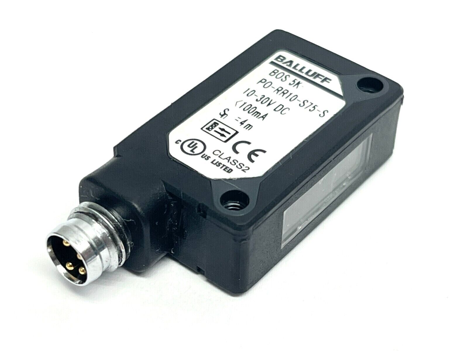 Balluff BOS0122 Retroreflective Sensor 100mA 10-30VDC BOS 5K-PO-RR10-S75-S - Maverick Industrial Sales