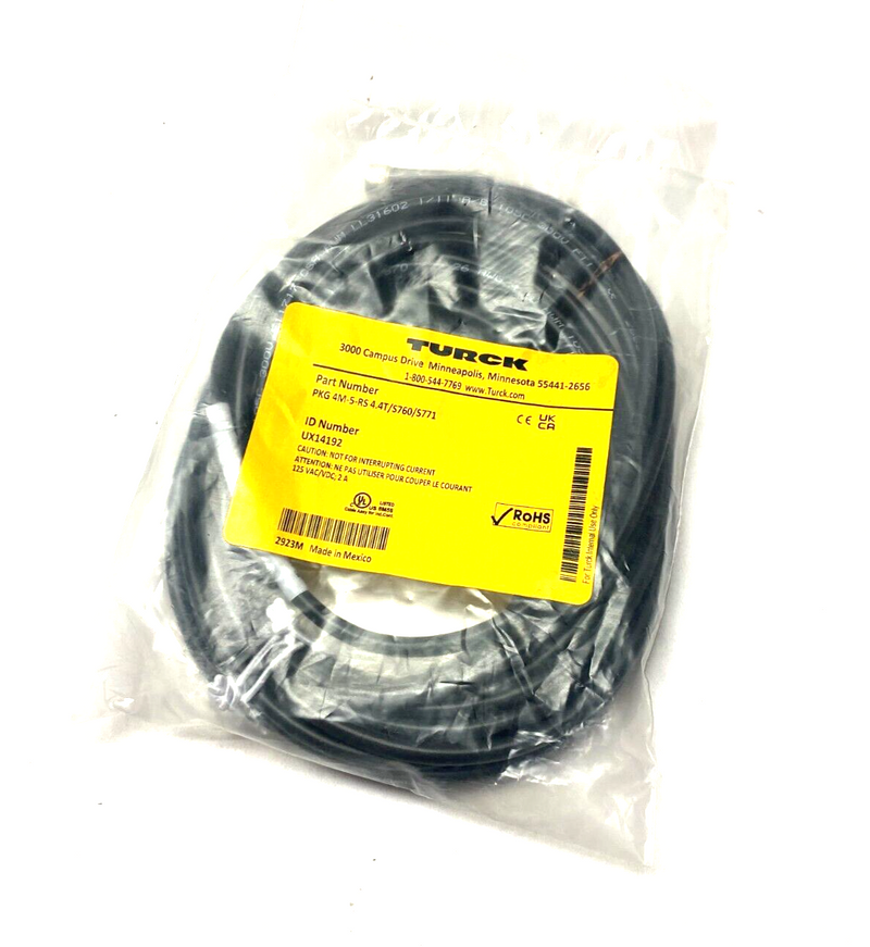 Turck PKG 4M-5-RS 4.4T/S760/S771 Double-Ended Cordset UX14192 - Maverick Industrial Sales