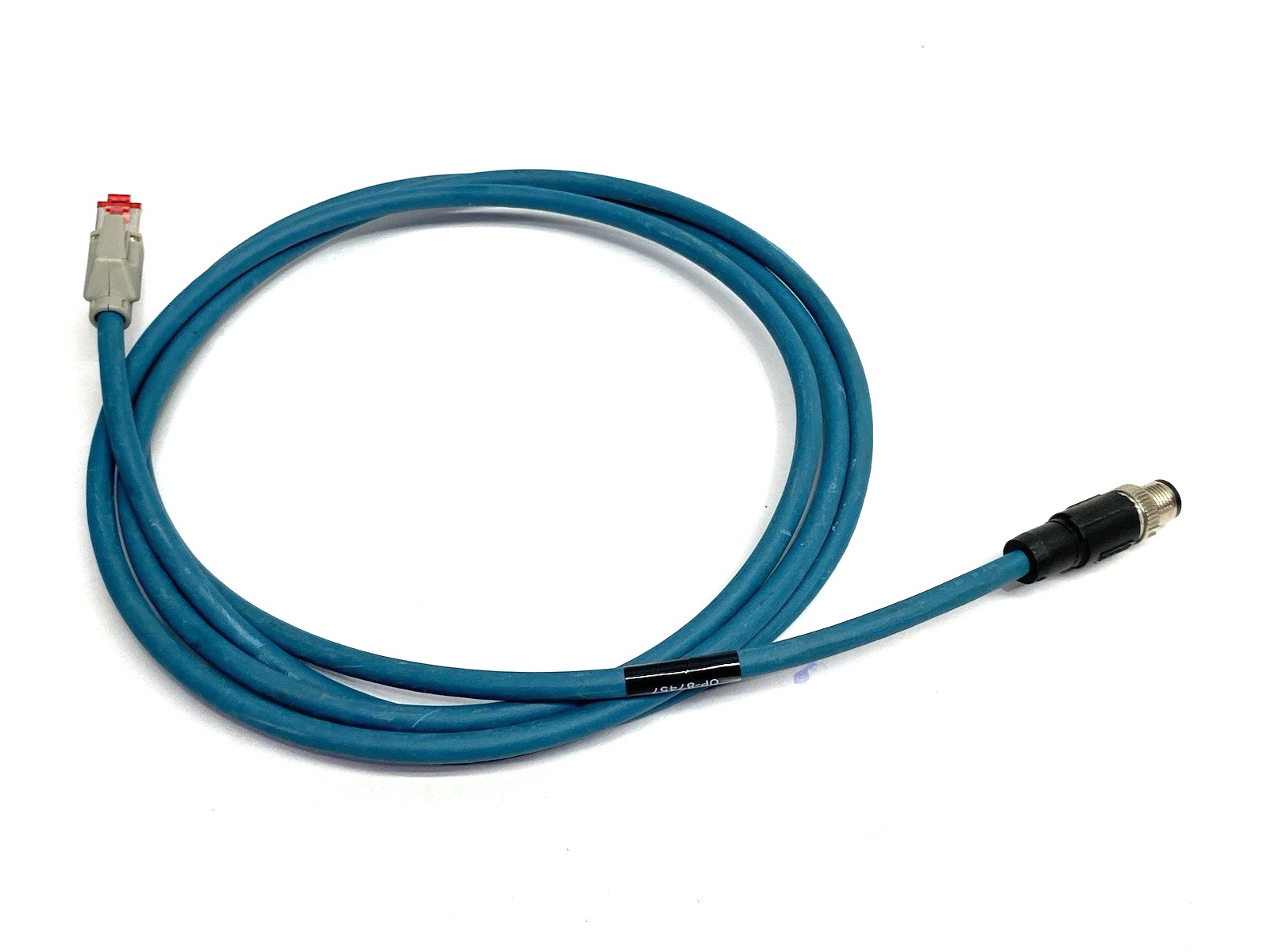 Keyence OP-87457 Ethernet Cable M12 4-Pin to RJ45, NFPA79-Compatible Straight 2m - Maverick Industrial Sales