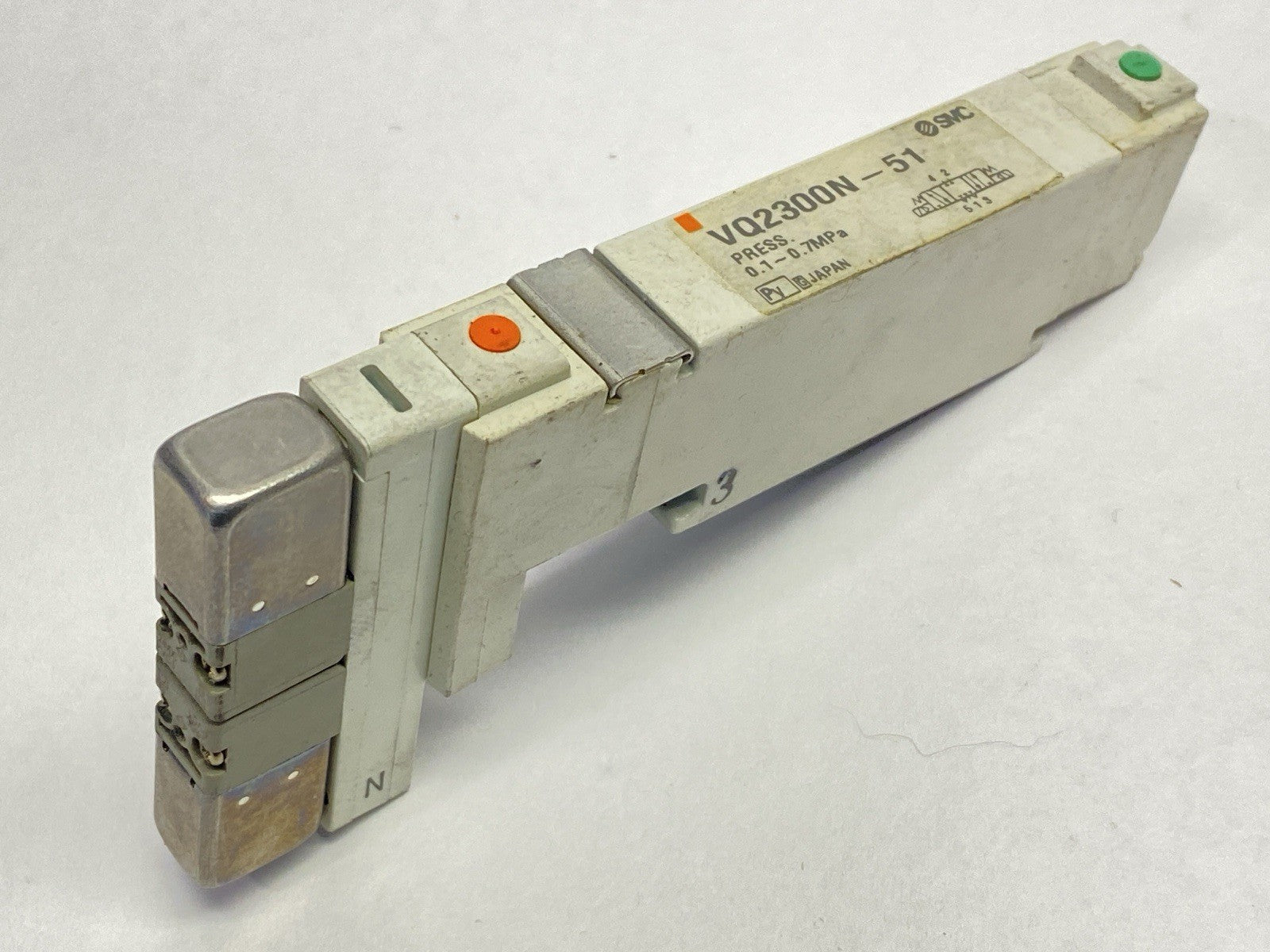 VQ2300N-51 | SMC Pneumatic 4-Way Solenoid Valve 3-Position - Used - Maverick Industrial Sales