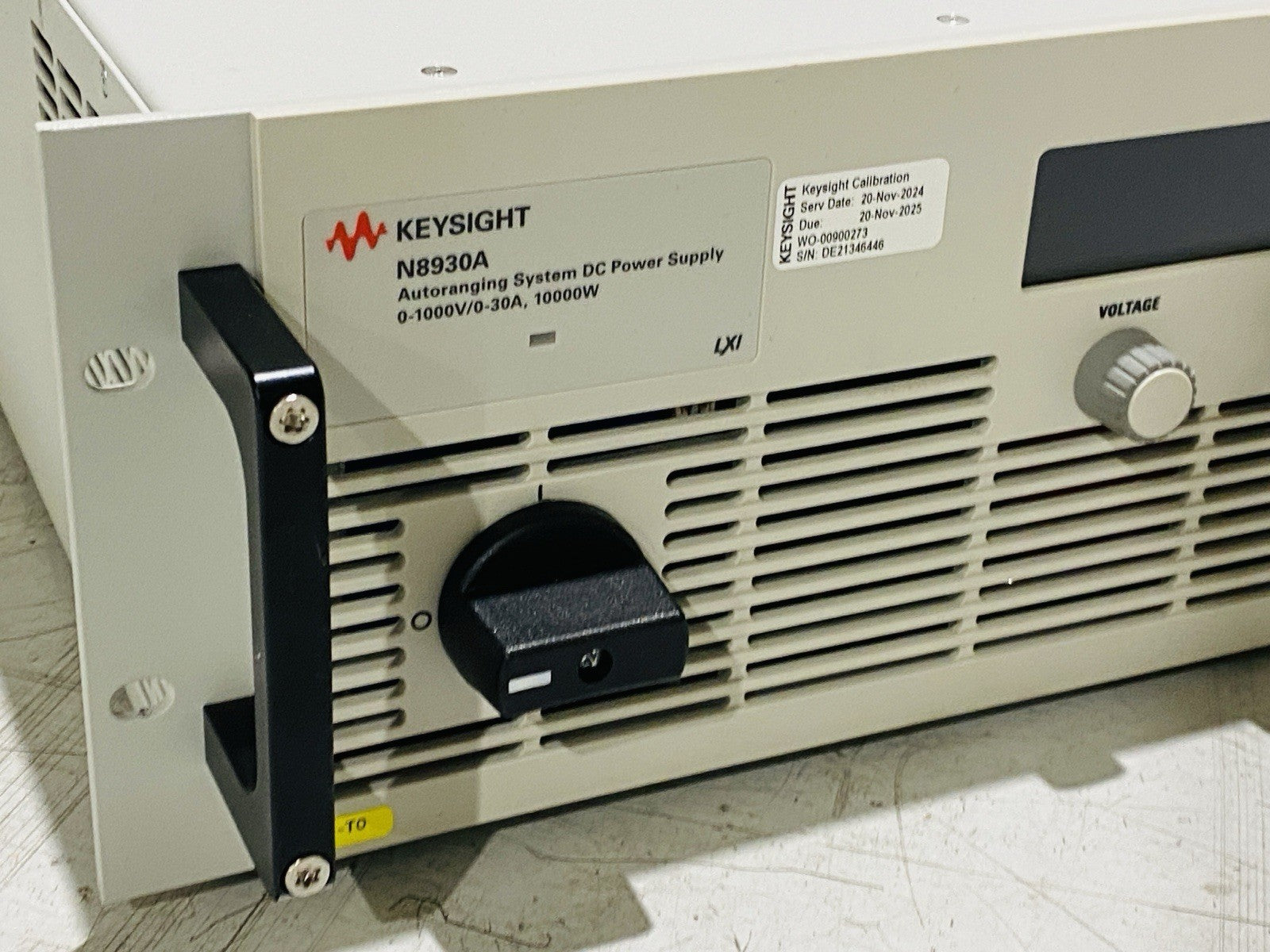 Keysight N8930A Autoranging System DC Power Supply 1,000V 30A 10,000W 208VAC - Maverick Industrial Sales