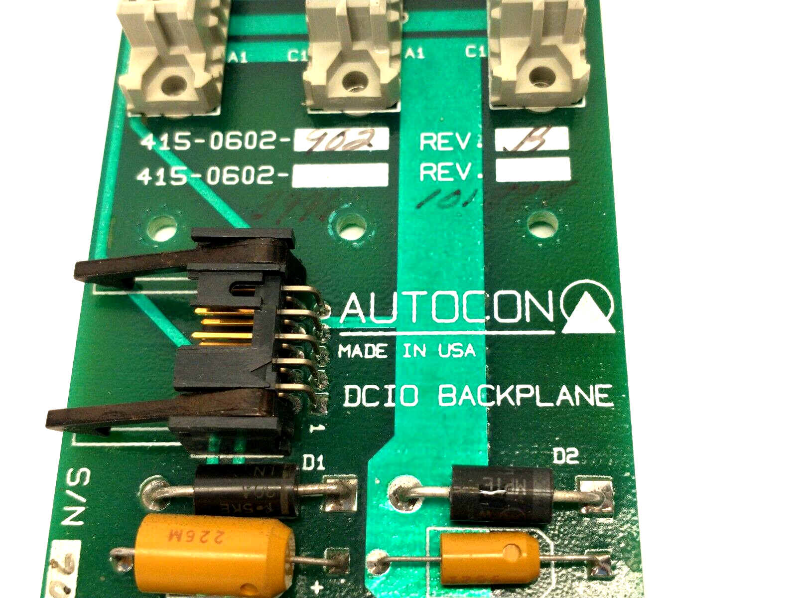 Autocon 415-0602-902 Rev B DCIO Backplane Circuit Board Hurco BMC30HT - Used - Maverick Industrial Sales