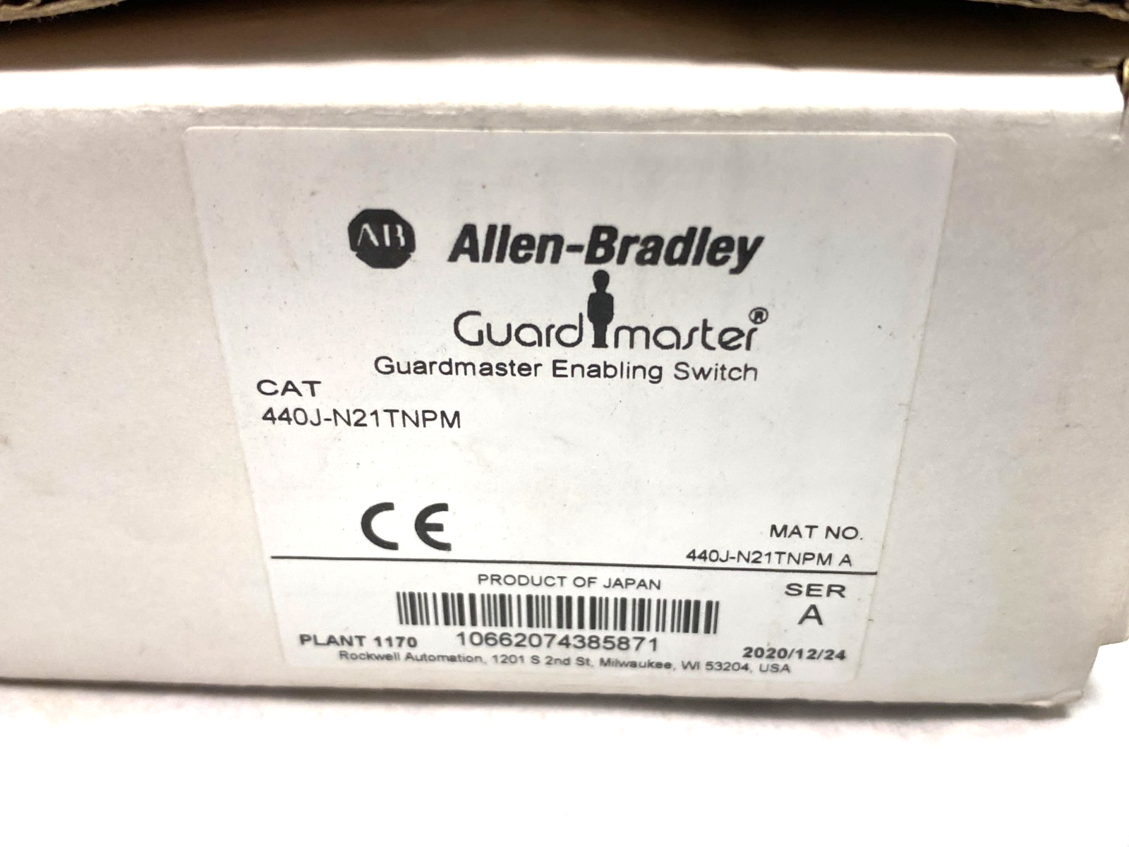 Allen Bradley 440J-N21TNPM Ser. A Guardmaster Grip Enabling Switch - Maverick Industrial Sales