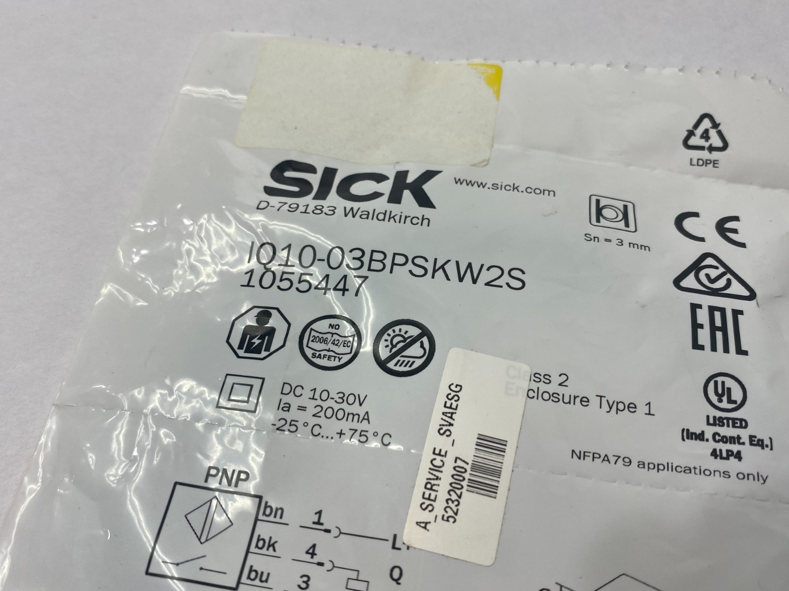 Sick IQ10-03BPSKW2S Inductive Proximity Sensor 1055447 - Maverick Industrial Sales