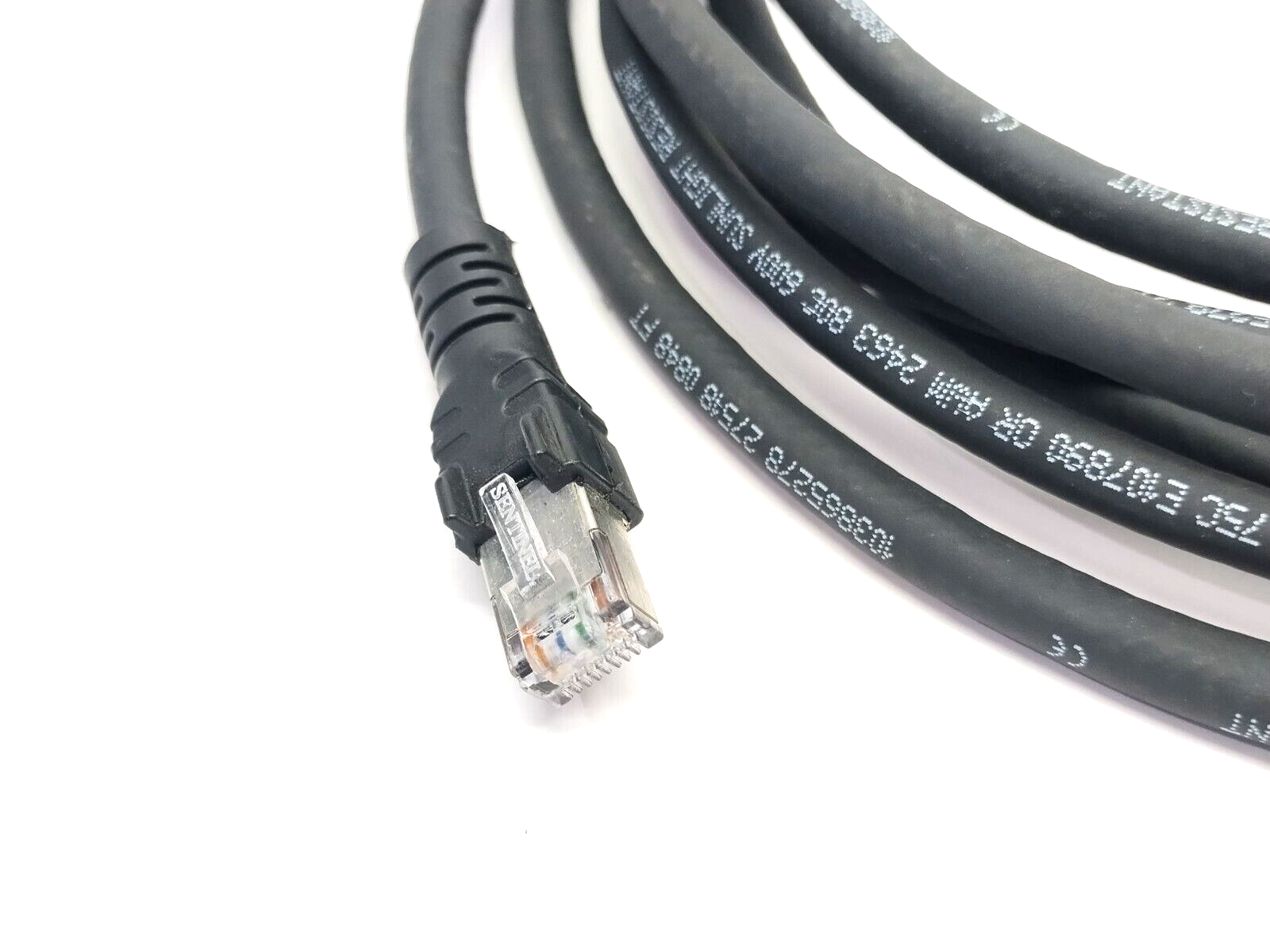 61-9000118-01 | Omron Rev C Microscan Ethernet Cordset M12 Male 8-Pin To RJ45 5m - Used - Maverick Industrial Sales
