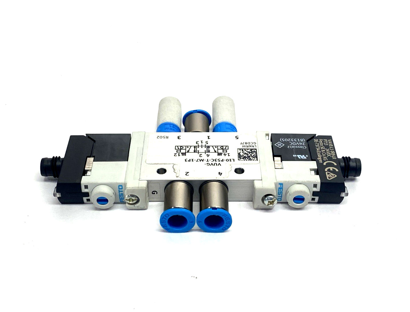 Festo VUVG-L10-P53C-T-M7-1P3 Air Solenoid Valve, 5/3, Closed 566476 - Maverick Industrial Sales