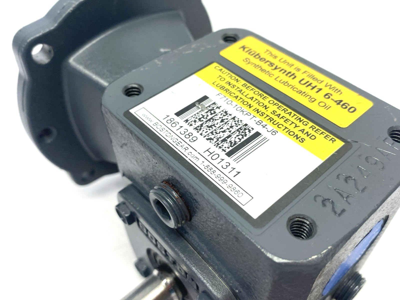 Boston Gear F710-10KPT-B4-J6 Worm Gear Right Angle Gear Reducer 0.44 HP 10:1 Rat - Maverick Industrial Sales