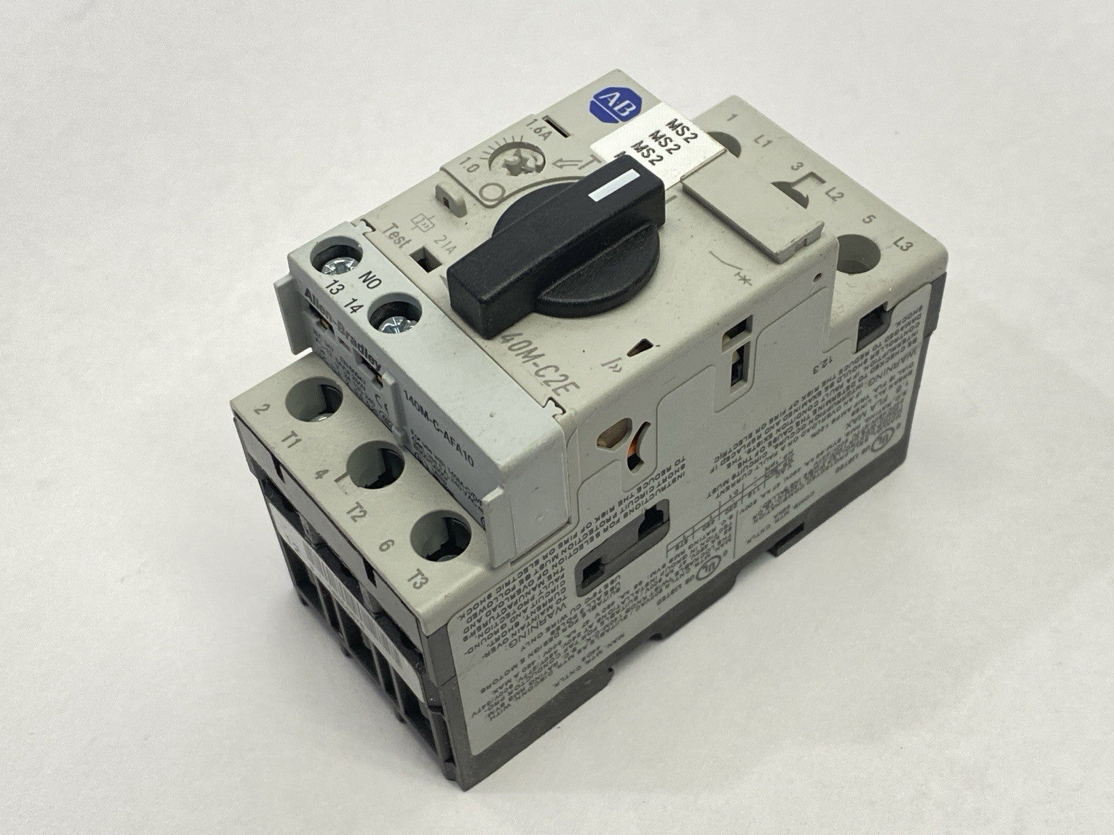 140M-C2E-B16 | Allen Bradley Ser B Motor Starter 1-1.6A w/ 140M-C-AFA10 Contact - Used - Maverick Industrial Sales