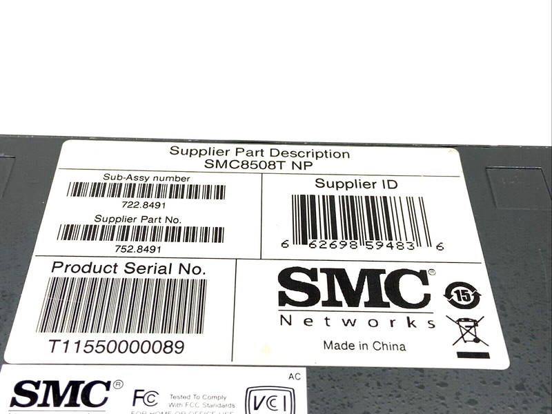 SMC SMC8508T EZSwitch 8-Port Ethernet Switch 10/100/1000 - Maverick Industrial Sales