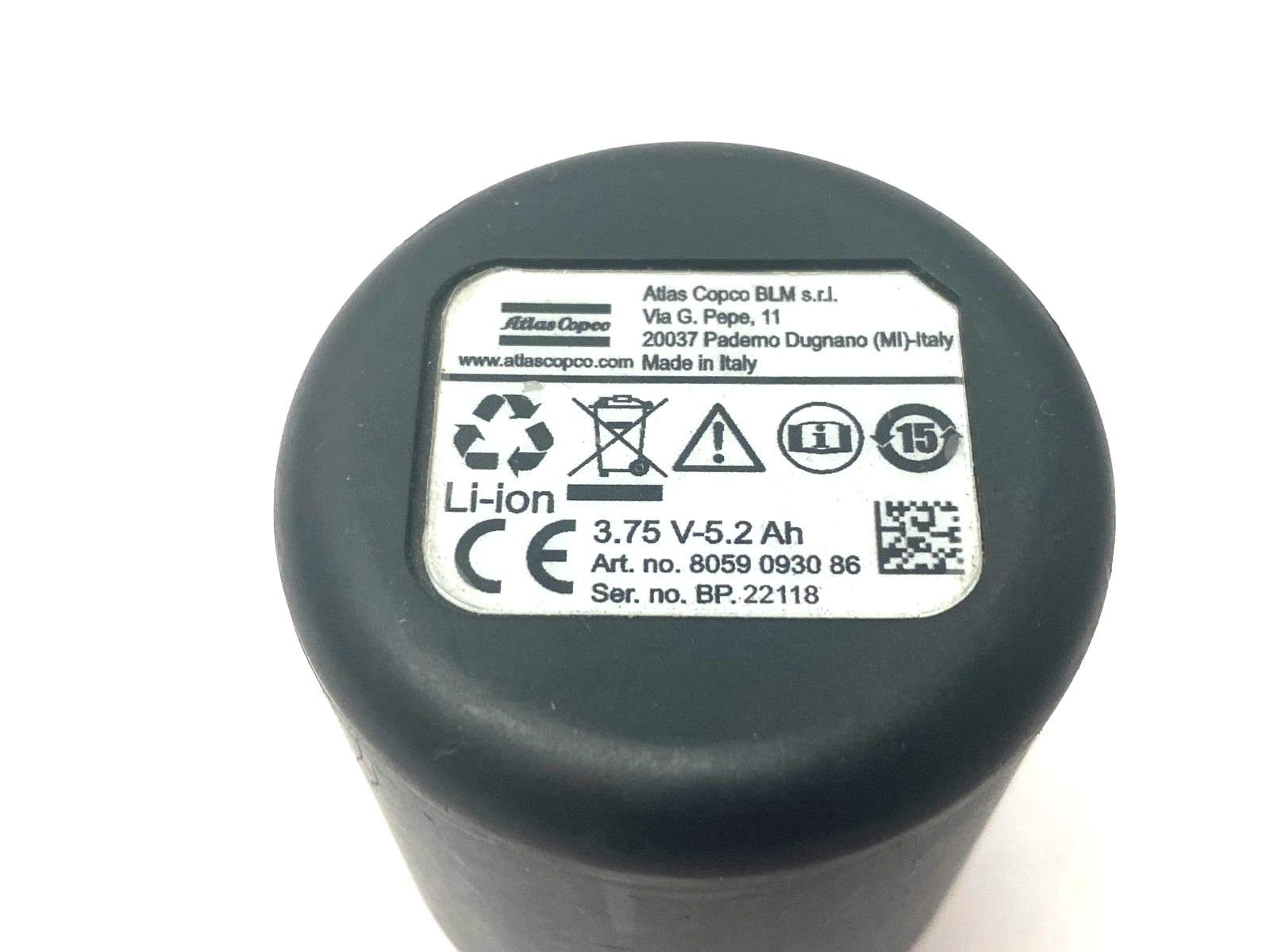 Atlas Copco 8059 0930 86 STwrench Smart Torque Wrench Battery 3.75 V-5.2 Ah - Used - Maverick Industrial Sales