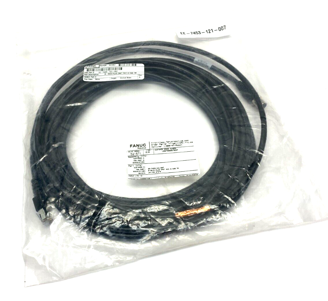 Fanuc EE-7453-121-007 Rev A R-30IB Plus Ethernet Robot Control Cable 7m Length - Maverick Industrial Sales