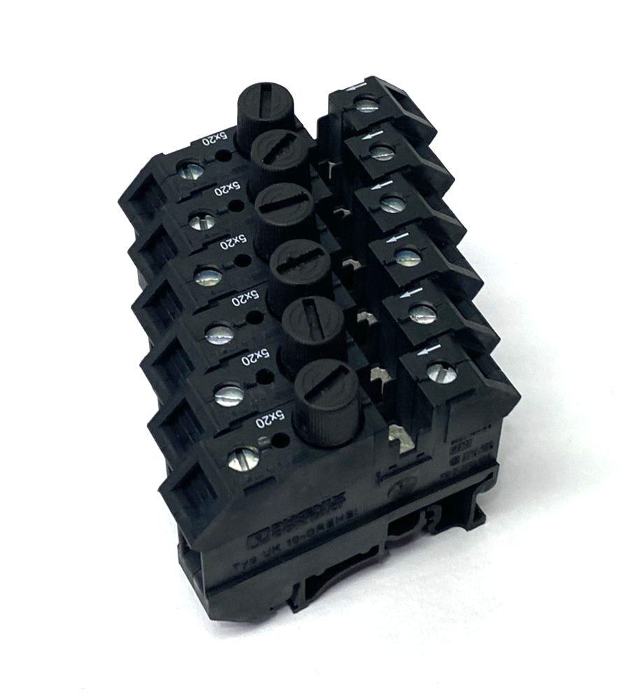 Phoenix Contact UK 10-DREHSI (5X20) Fuse Terminal Block 3005109 LOT OF 6 - Maverick Industrial Sales