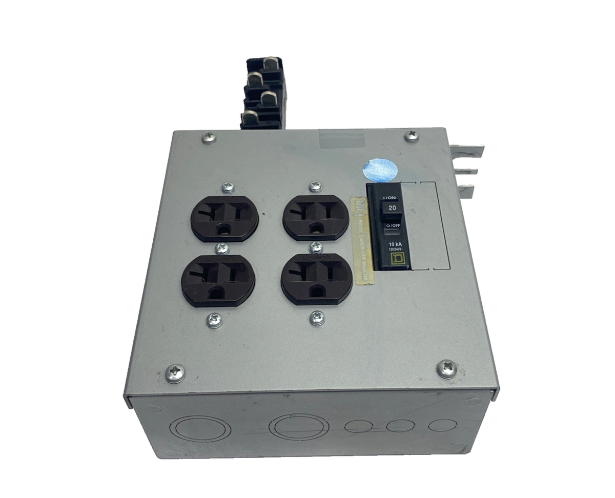 StarLine CB100NE12-520Q-4 Track Busway Tap Box 20A 208Y/120, 120V Load, 4-Outlet - Maverick Industrial Sales