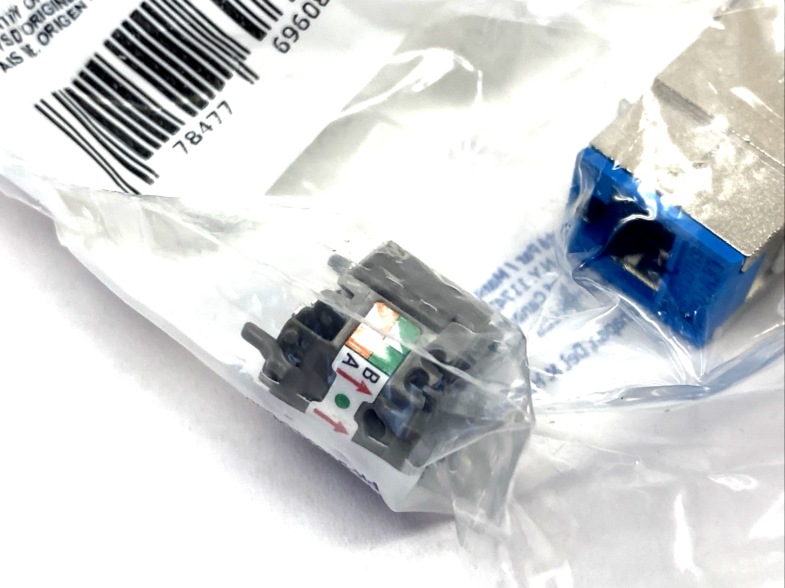 61SJK-RL6 | Leviton ATLAS-X1 Cat 6 Shielded QUICKPORT Jack, Blue - New - Maverick Industrial Sales