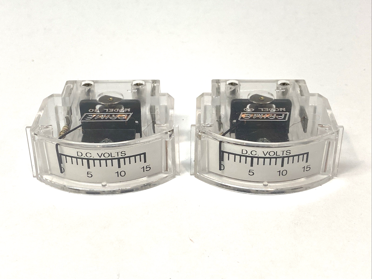 Prime 111-0025 Model 60 Panel Meter 0-15VDC LOT OF 2 - Maverick Industrial Sales