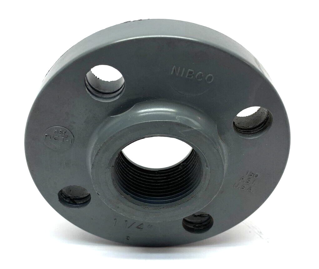 Nibco 4551-H-3 Thread Flange FPT 1-1/4" Sch 80 One-Piece Solid Design CA23700 - Maverick Industrial Sales