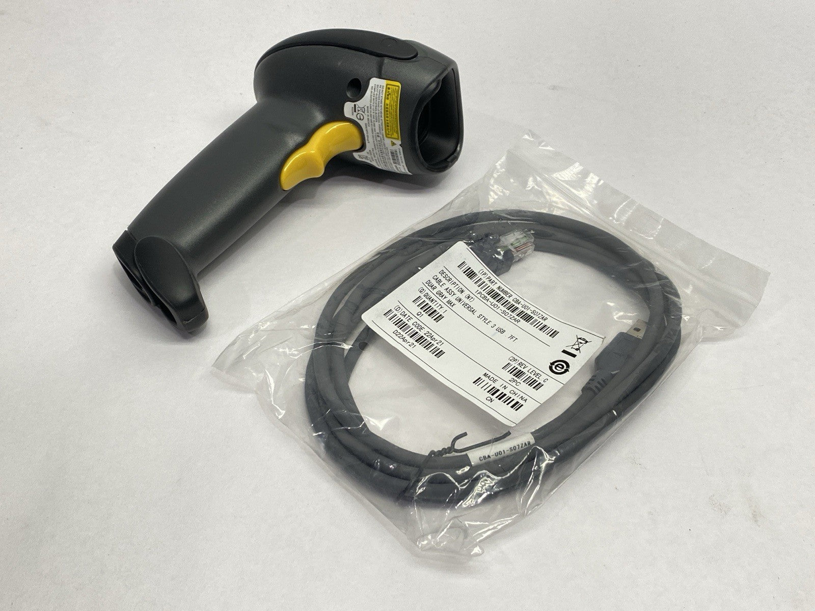Symbol LS4208-SR20007ZZR Handheld Laser Barcode Scanner w/ CBA-U01-S07ZAR - Maverick Industrial Sales
