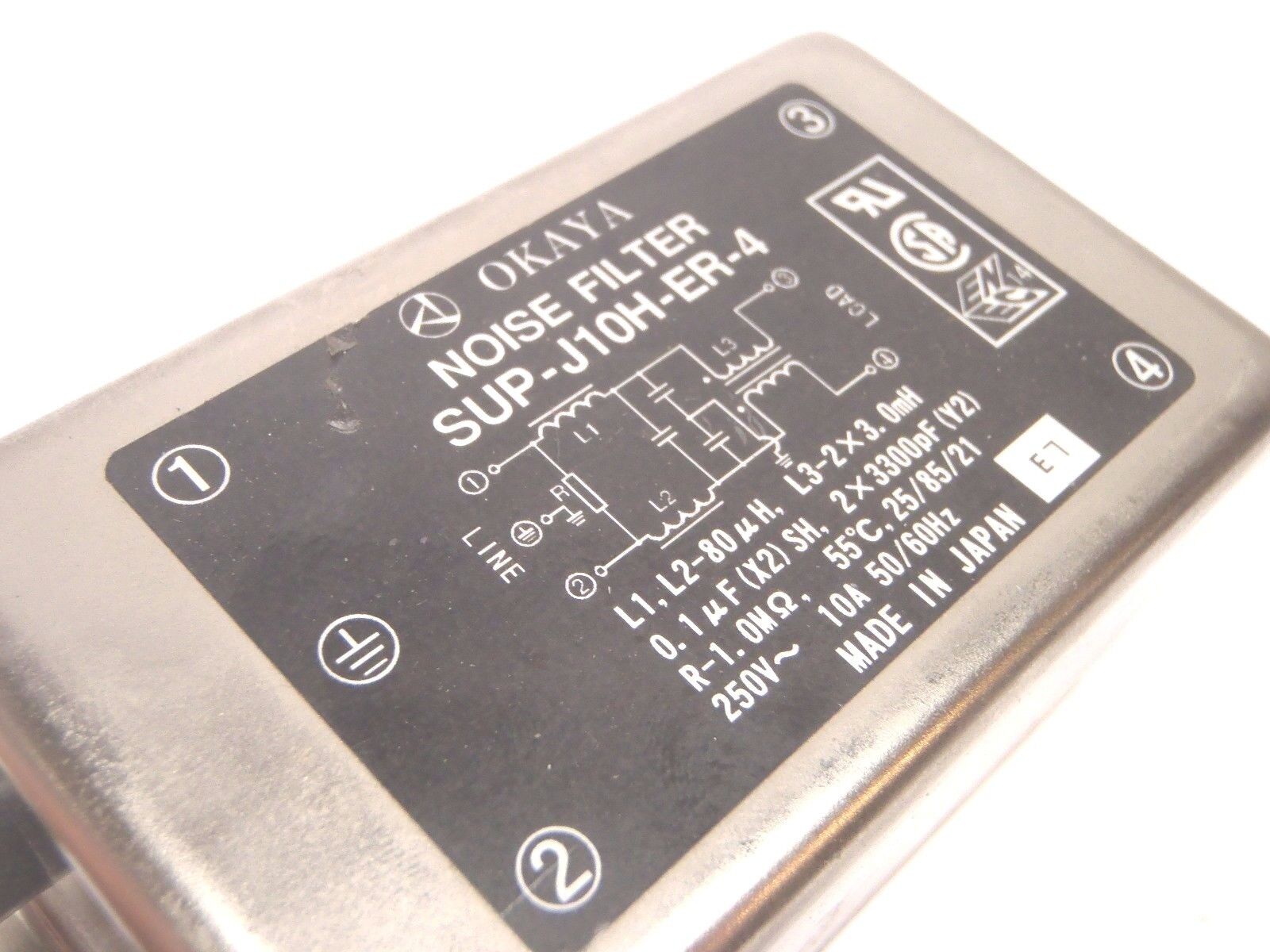 Okaya SUP-J10H-ER-4 Noise Filter 10A 250V - Maverick Industrial Sales